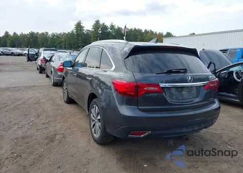 2015 Acura Mdx Technology Package z USA, uszkodzony, nr VIN 5FRYD4H47FB026948